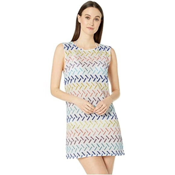 NWT Onia Geo Stitch Marina Poolside Swim Coverup Mini Dress Size Small $265 - Picture 1 of 6